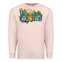 Pale Pink wife mom teacher with sunflowers Premium Sweatshirt - AdoDesignShop