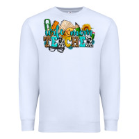 White wife mom teacher with sunflowers Premium Sweatshirt - AdoDesignShop