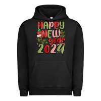 Pigment Black happy new year 2024 Urban Hoodie - MaliasSmallBusiness
