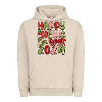 Pigment French Oak happy new year 2024 Urban Hoodie - MaliasSmallBusiness