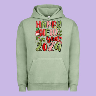 Happy New Year 2024 Urban Hoodie Designed By Maliassmallbusiness