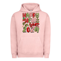 Pigment Salmon happy new year 2024 Urban Hoodie - MaliasSmallBusiness