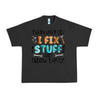 Pigment Black thats what i do i fix stuff and i know things Urban Heavy Tee - MaliasSmallBusiness