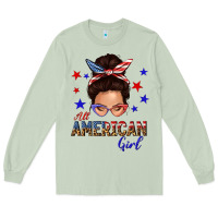Matcha all american girl messy bun Long Sleeve Tee - texasbilliewilder