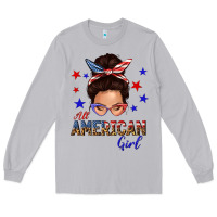 Moon Dust all american girl messy bun Long Sleeve Tee - texasbilliewilder