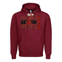 Burgundy senior senior senior 2023 Zipper Hoodie - Zillion Design Studio