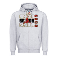 Heather Grey senior senior senior 2023 Zipper Hoodie - Zillion Design Studio