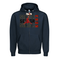 Navy senior senior senior 2023 Zipper Hoodie - Zillion Design Studio