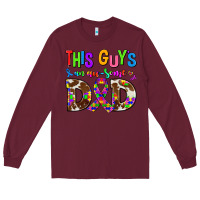 Burgundy this guys an ausome dad Long Sleeve Tee - AdoDesignShop