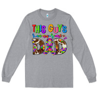 Heather Grey this guys an ausome dad Long Sleeve Tee - AdoDesignShop