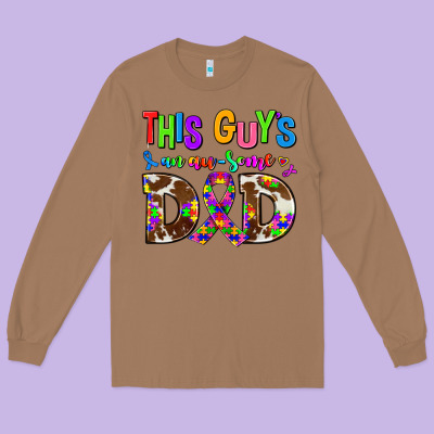 This Guys An Ausome Dad Long Sleeve Tee Designed By Adodesignshop