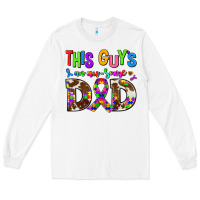 White this guys an ausome dad Long Sleeve Tee - AdoDesignShop