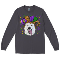 Smoke mardi gras hat  white shepherd Long Sleeve Tee - RanaPortraitStore