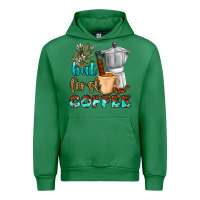 Emerald coffee cups but first coffee Urban Hoodie - NancyCooperArtShop