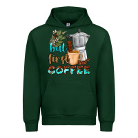 Forest Green coffee cups but first coffee Urban Hoodie - NancyCooperArtShop