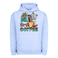 Pigment Grape Ice coffee cups but first coffee Urban Hoodie - NancyCooperArtShop