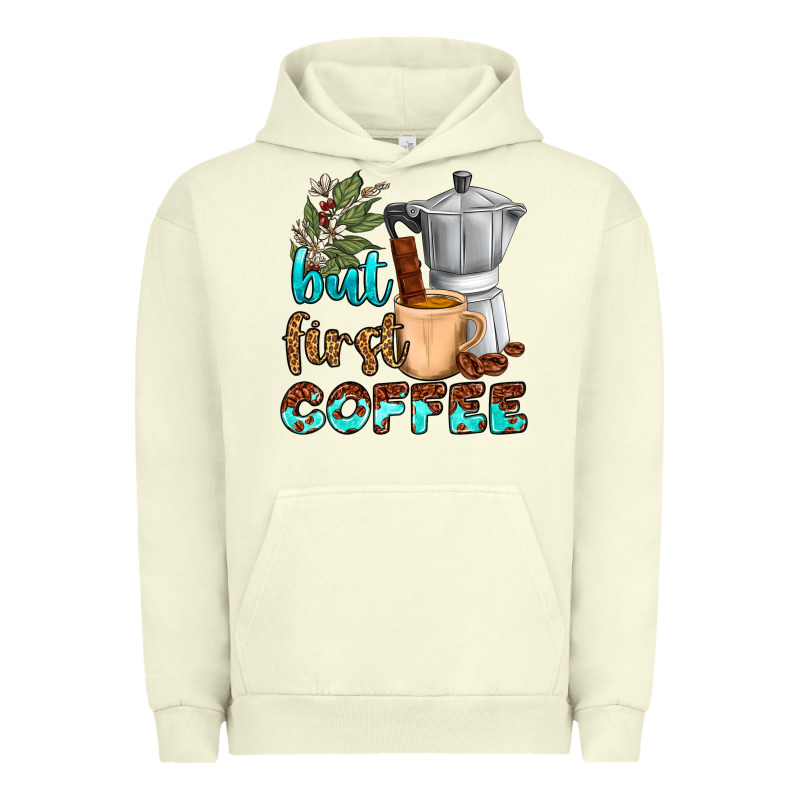 Coffee Cups But First Coffee Urban Hoodie by NancyCooperArtShop | Teevron