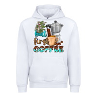 White coffee cups but first coffee Urban Hoodie - NancyCooperArtShop
