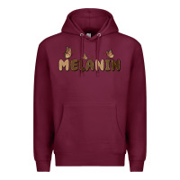 Burgundy melanin Premium Hoodie - MaliasSmallBusiness