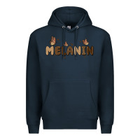 Navy melanin Premium Hoodie - MaliasSmallBusiness