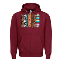 Burgundy Western brushstrokes Zipper Hoodie - CTS Tumbler Store