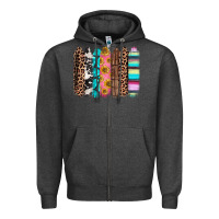 Charcoal Heather Western brushstrokes Zipper Hoodie - CTS Tumbler Store