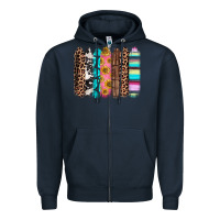 Navy Western brushstrokes Zipper Hoodie - CTS Tumbler Store