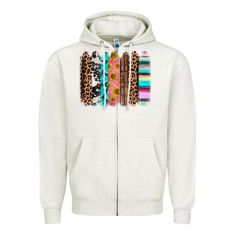 Western Brushstrokes Zipper Hoodie by CTS Tumbler Store | Teevron