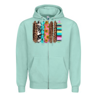 Seafoam Western brushstrokes Zipper Hoodie - CTS Tumbler Store