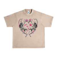 French Oak valentines day skeleton Urban Heavy Tee - MaliasSmallBusiness