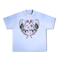 Grape Ice valentines day skeleton Urban Heavy Tee - MaliasSmallBusiness