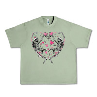 Oil Green valentines day skeleton Urban Heavy Tee - MaliasSmallBusiness