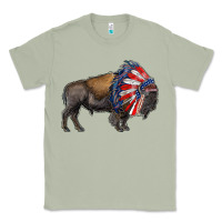 Matcha american bison with indian headdress Classic Tee - RanaPortraitStore