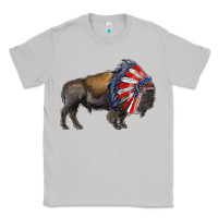 Moon Dust american bison with indian headdress Classic Tee - RanaPortraitStore