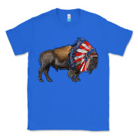 True Royal american bison with indian headdress Classic Tee - RanaPortraitStore