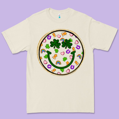 St Patrick S Day Smiley Face Premium Tee Designed By Artiststas