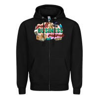 Black small business mama Zipper Hoodie - Zillion Design Studio