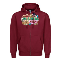 Burgundy small business mama Zipper Hoodie - Zillion Design Studio