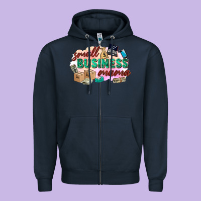 Small Business Mama Zipper Hoodie Designed By Zillion Design Studio