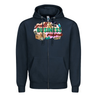 Navy small business mama Zipper Hoodie - Zillion Design Studio