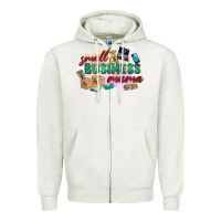 Oatmeal Heather small business mama Zipper Hoodie - Zillion Design Studio