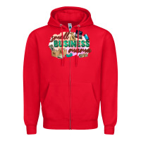 Red small business mama Zipper Hoodie - Zillion Design Studio