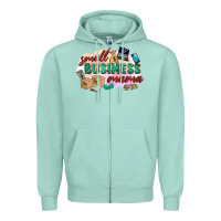 Seafoam small business mama Zipper Hoodie - Zillion Design Studio