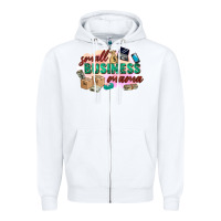 White small business mama Zipper Hoodie - Zillion Design Studio