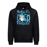 Black baby its cold outside Urban Hoodie - NancyCooperArtShop