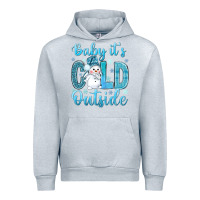 Heather Grey baby its cold outside Urban Hoodie - NancyCooperArtShop