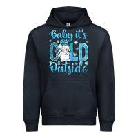 Navy baby its cold outside Urban Hoodie - NancyCooperArtShop
