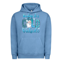 Pigment Pebble Blue baby its cold outside Urban Hoodie - NancyCooperArtShop