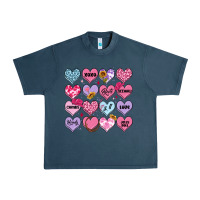 Midnight Navy valentines candy hearts Urban Heavy Tee - MaliasSmallBusiness
