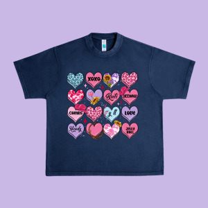 Valentines Candy Hearts Urban Heavy Tee Designed By Maliassmallbusiness